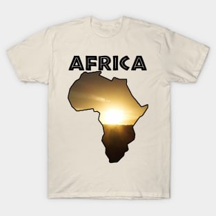 Africa Wildlife Continent Giraffe Sunset T-Shirt